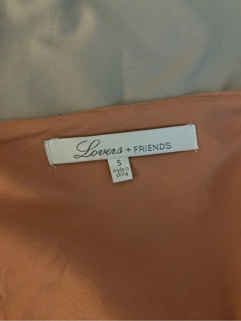 Lovers + Friends Peach Cold-Shoulder Wrap Mini Dress - Picture 11 of 12